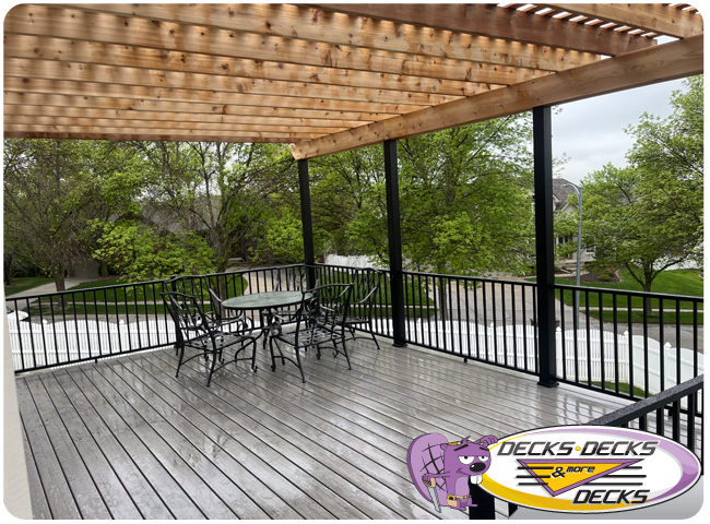 Transform your deck into a cozy haven with a beautifully designed pergola, offering both style and shelter for your outdoor gatherings.