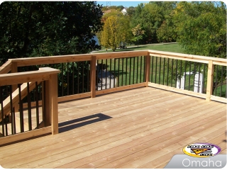 Cedar Deck with Handrailing