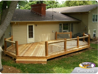 Cedar deck with Balusters