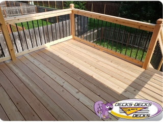 Cedar wood deck builders