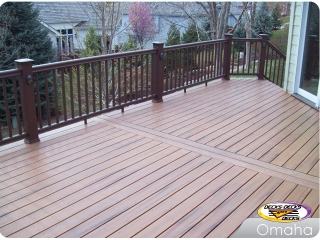 TimberTech deck with low voltage lighting
