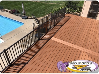 Azek TimberTech decking and aluminum railing Omaha deck