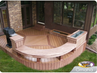 Composite deck with planters