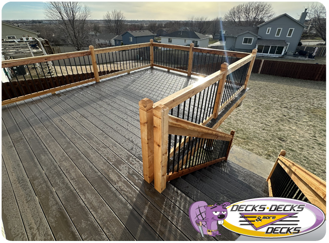 Create a versatile outdoor space with a mixed deck, combining wood and composite materials for a stylish and durable design.