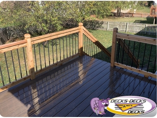 Mixed composite and cedar deck la vista