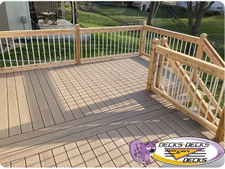 White aluminum railing deck omaha