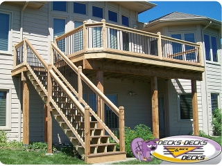 mixed composite metal balusters deck omaha