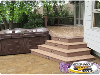 A Small Low Maintenance Deck With A Spa