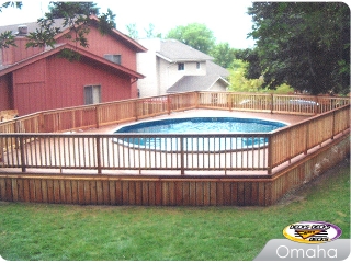 Mixed pool deck in Omaha
