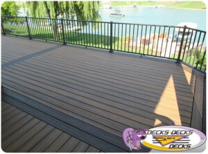 Low-maintenance composite deck built by Omaha composite deck builder.