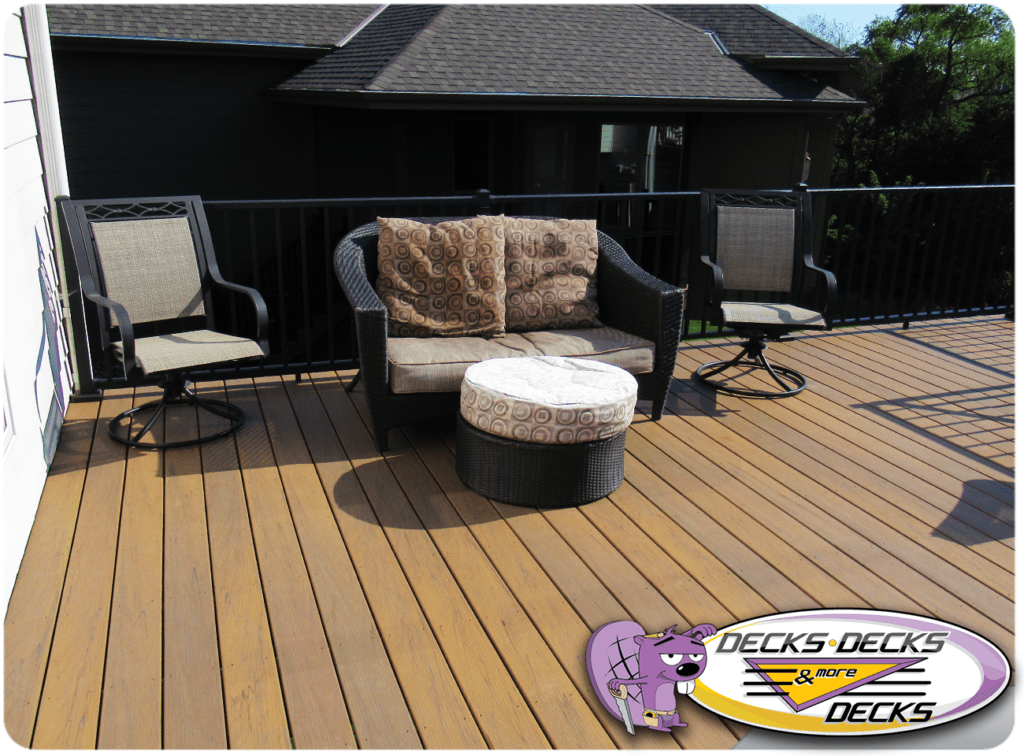 Elkhorn composite deck designed and installed by trusted deck contractor
