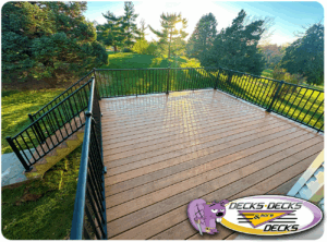 Omaha composite deck built with modern low-maintenance design.