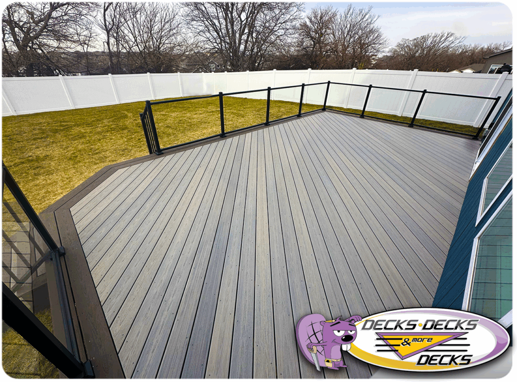West Omaha Fiberon composite deck designed for maintenance-free living.