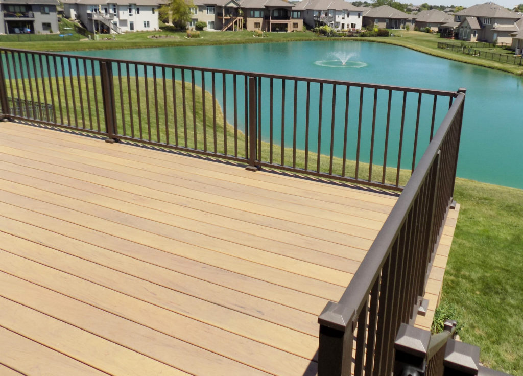 custom deck in omaha with beautiful view