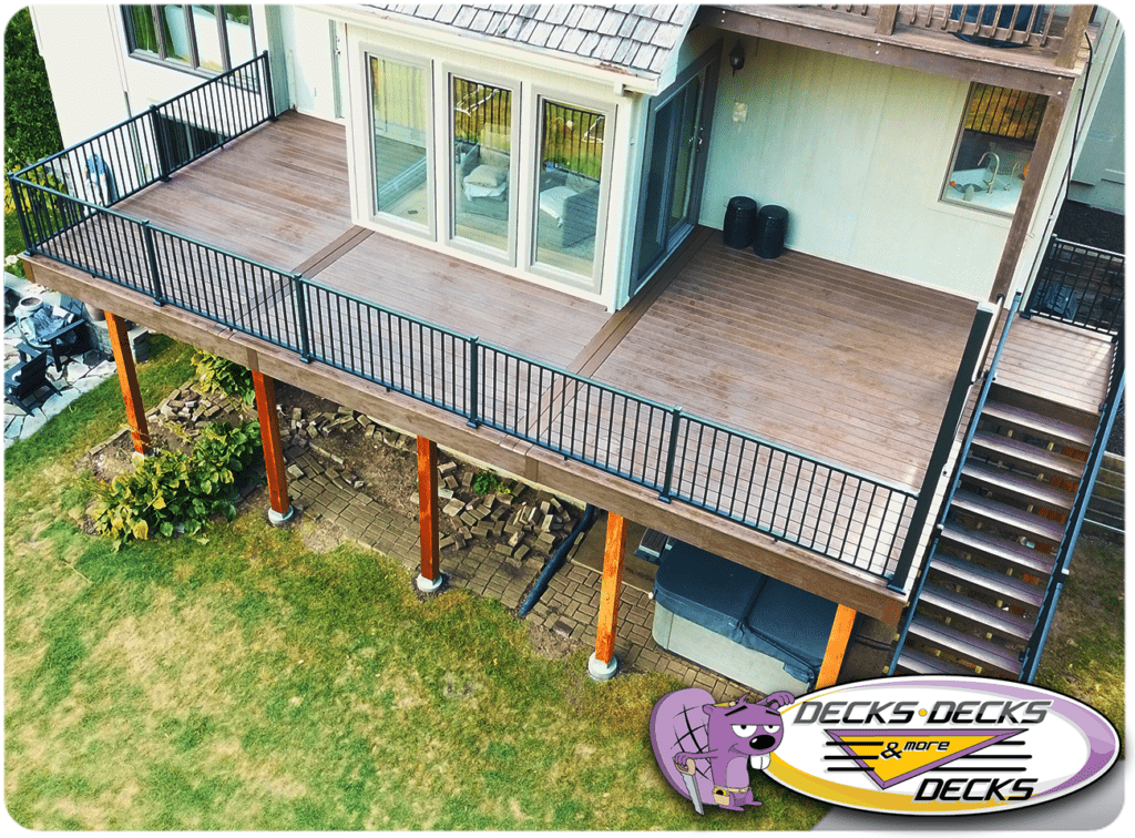 Composite deck built to resist rain, snow, and extreme temperatures