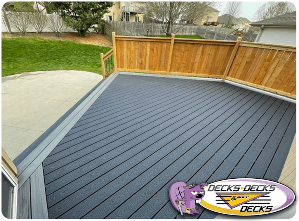 Durable family deck built by exterior living contractor for daily use