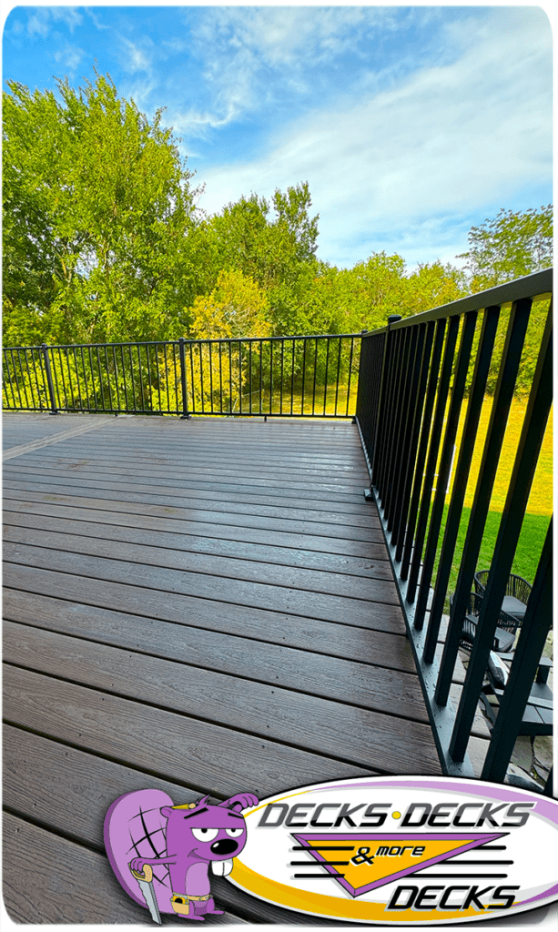 Renovated deck transformed into a modern outdoor space