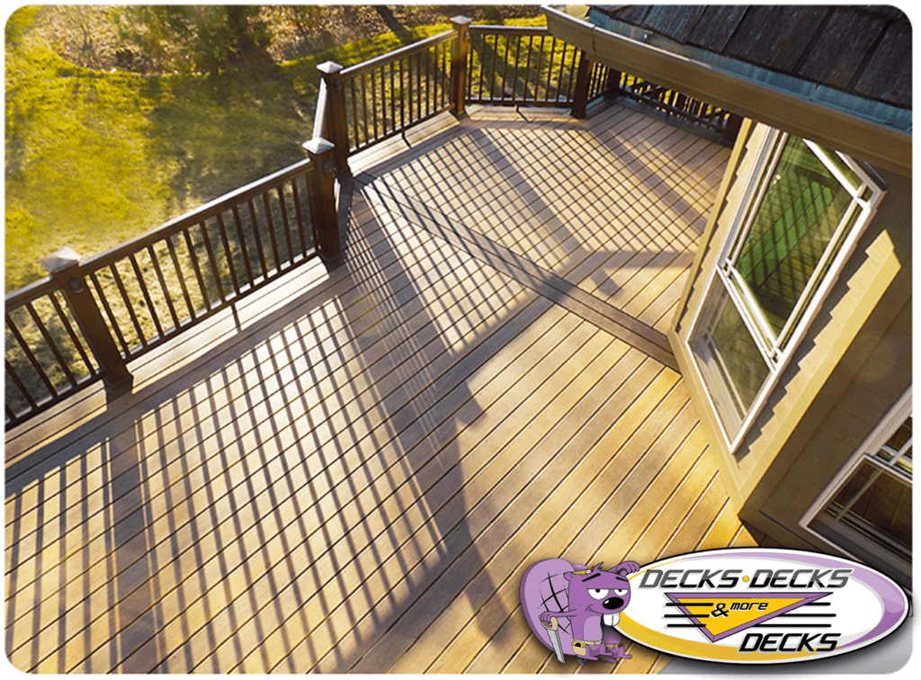 Outdoor dining deck designed for tables and entertaining