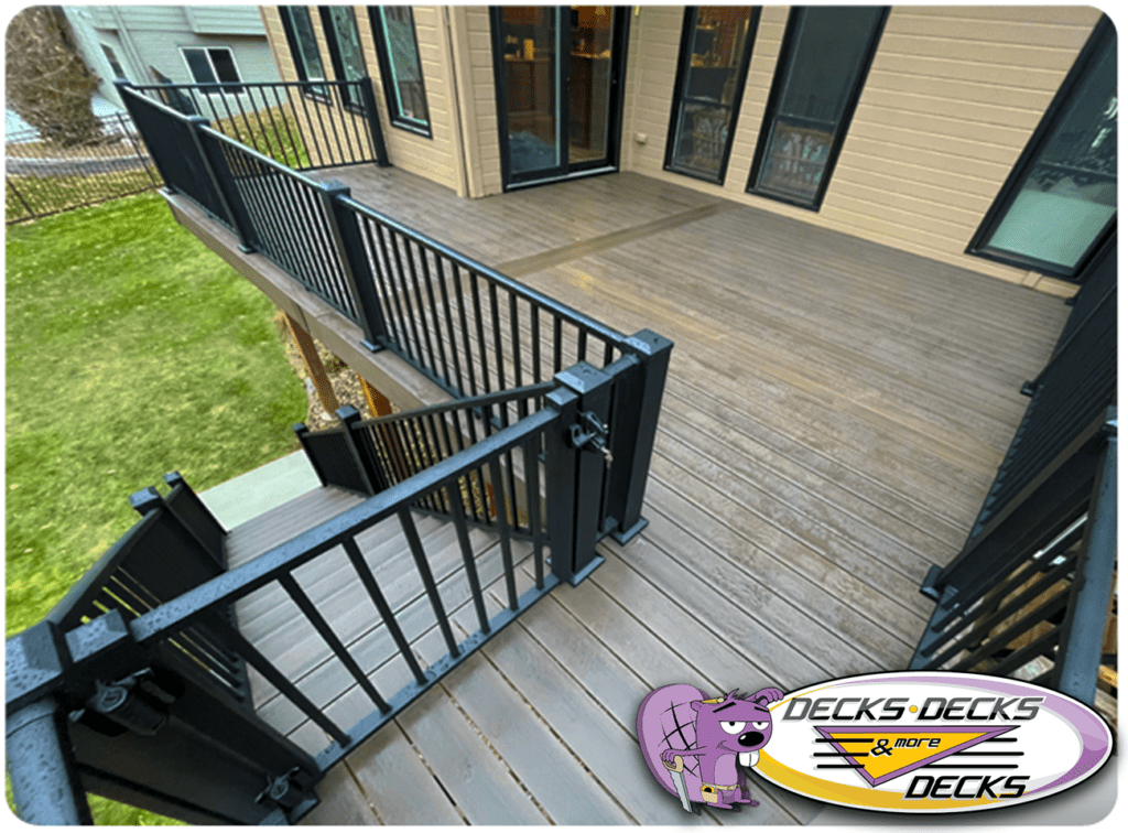 Low-maintenance outdoor deck designed and built for easy care