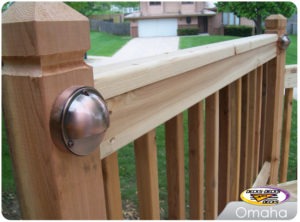 Low voltage deck lighting for omaha custom decks.